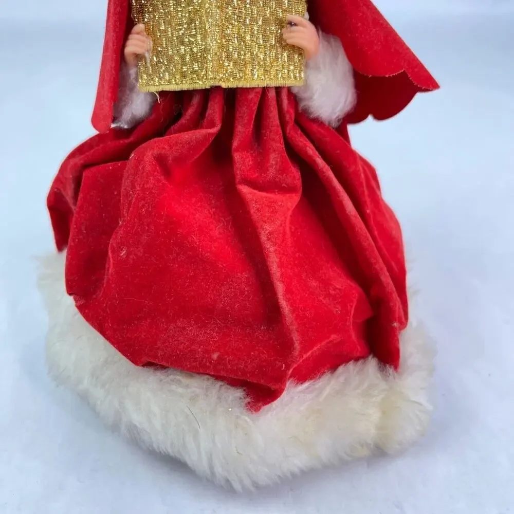 Vintage Christmas Caroler Musical Doll Animated Wind Up Made in Japan